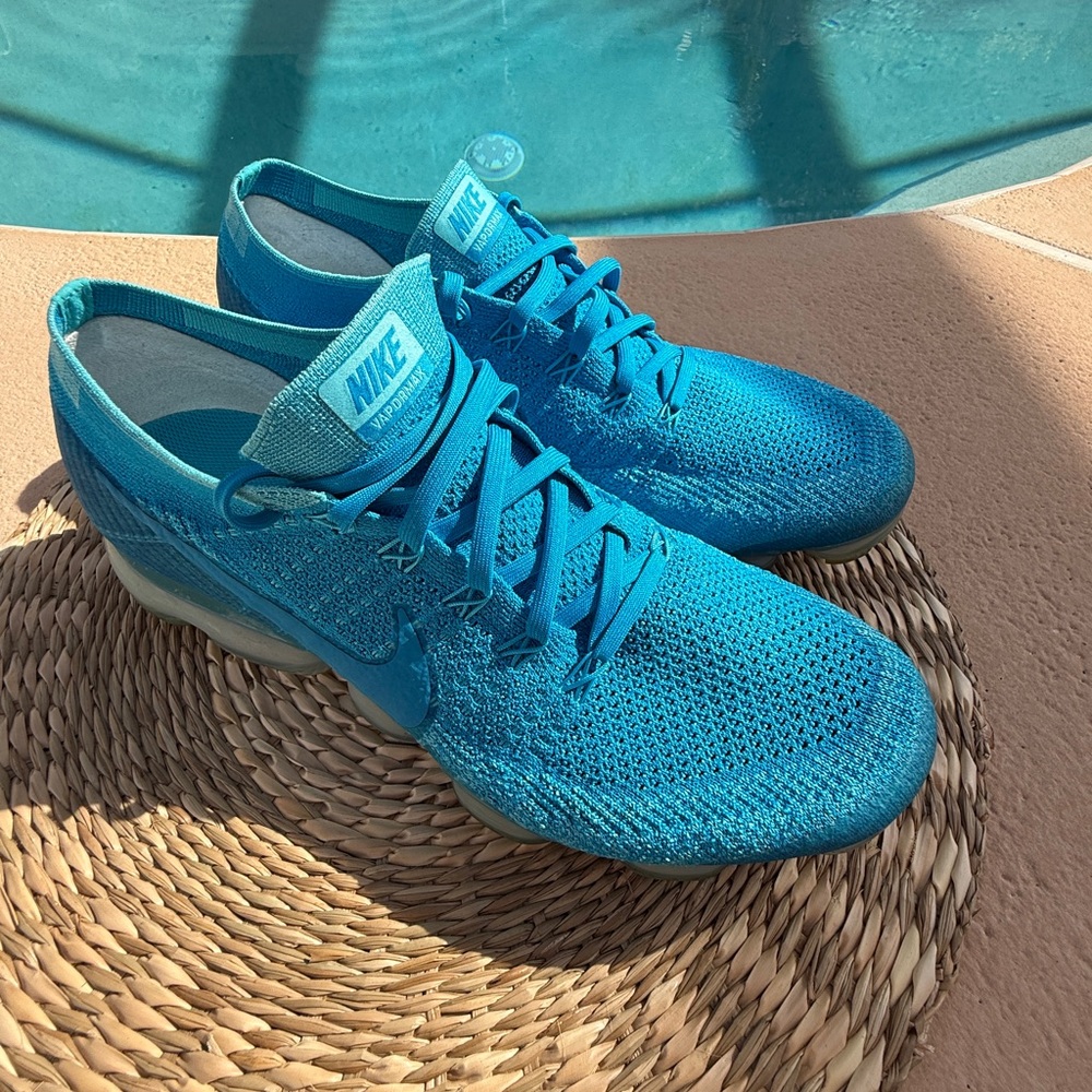 Nike Turquoise Flyknit Running Shoes